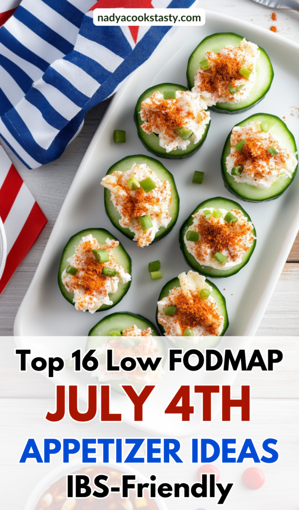 Low FODMAP Cucumber Bites with Crab
