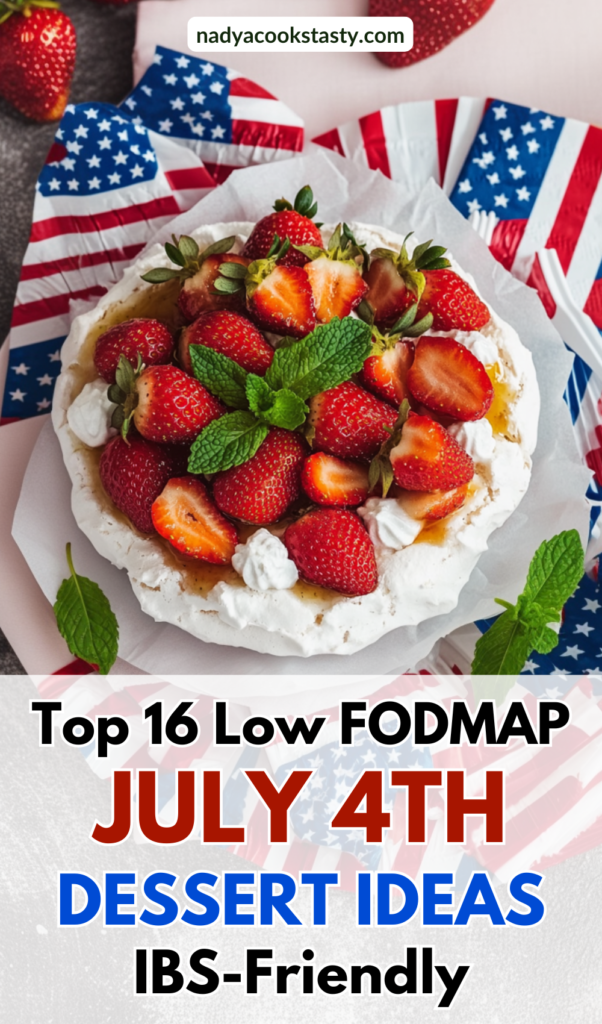 Low FODMAP Pavlova with Strawberry, Mint & Elderflower