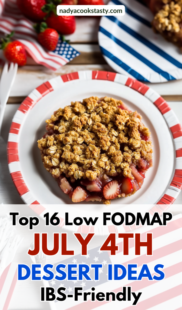 Low FODMAP Strawberry Rhubarb Crumble