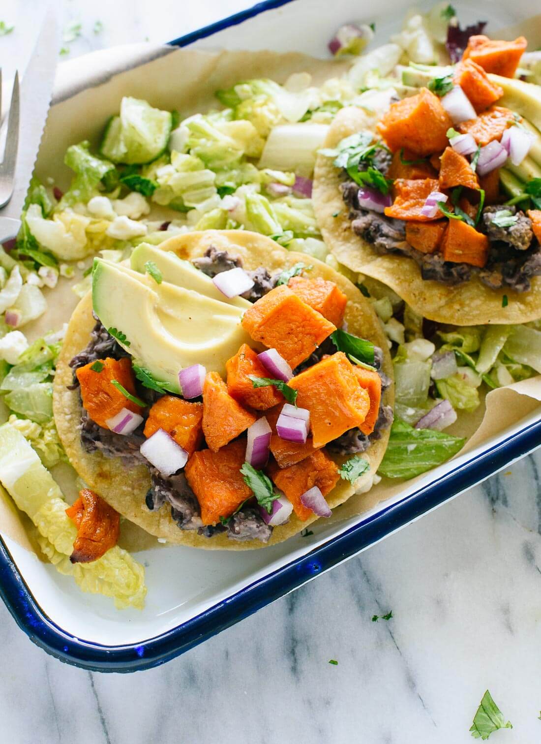 quick gluten free lunch ideas for work 2 - 9-Sweet Potato & Black Bean Tostadas-sweet-potato-tostadas.jpg