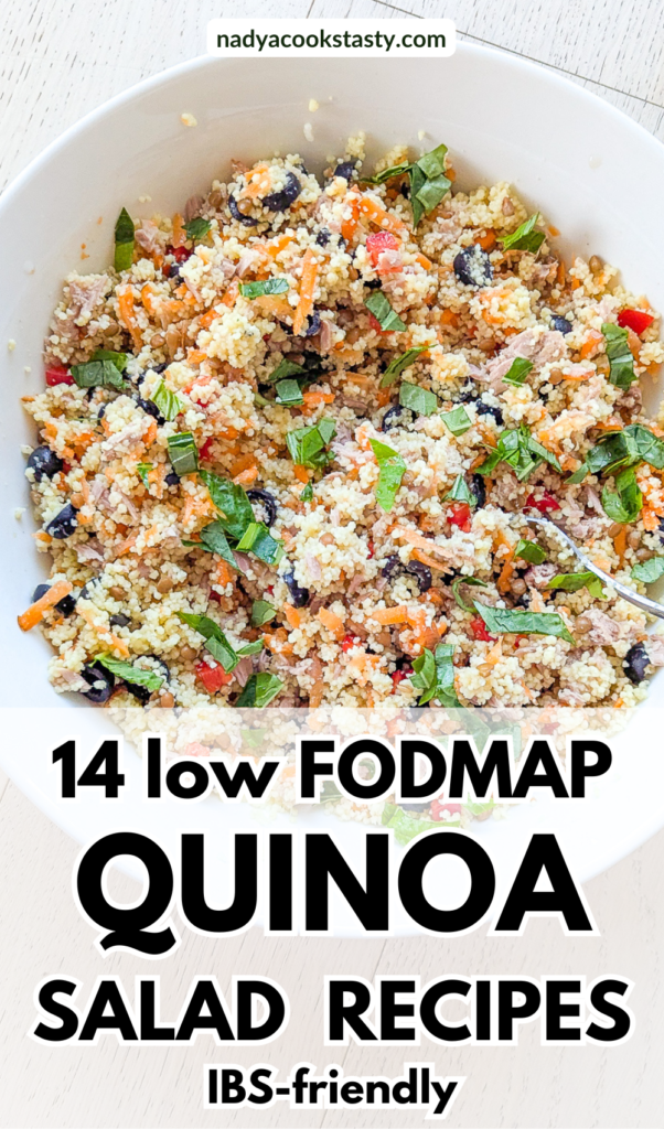 Top Low FODMAP Quinoa Salad Recipes - 6-Low FODMAP Garden Quinoa and Lentil Salad with Olives
