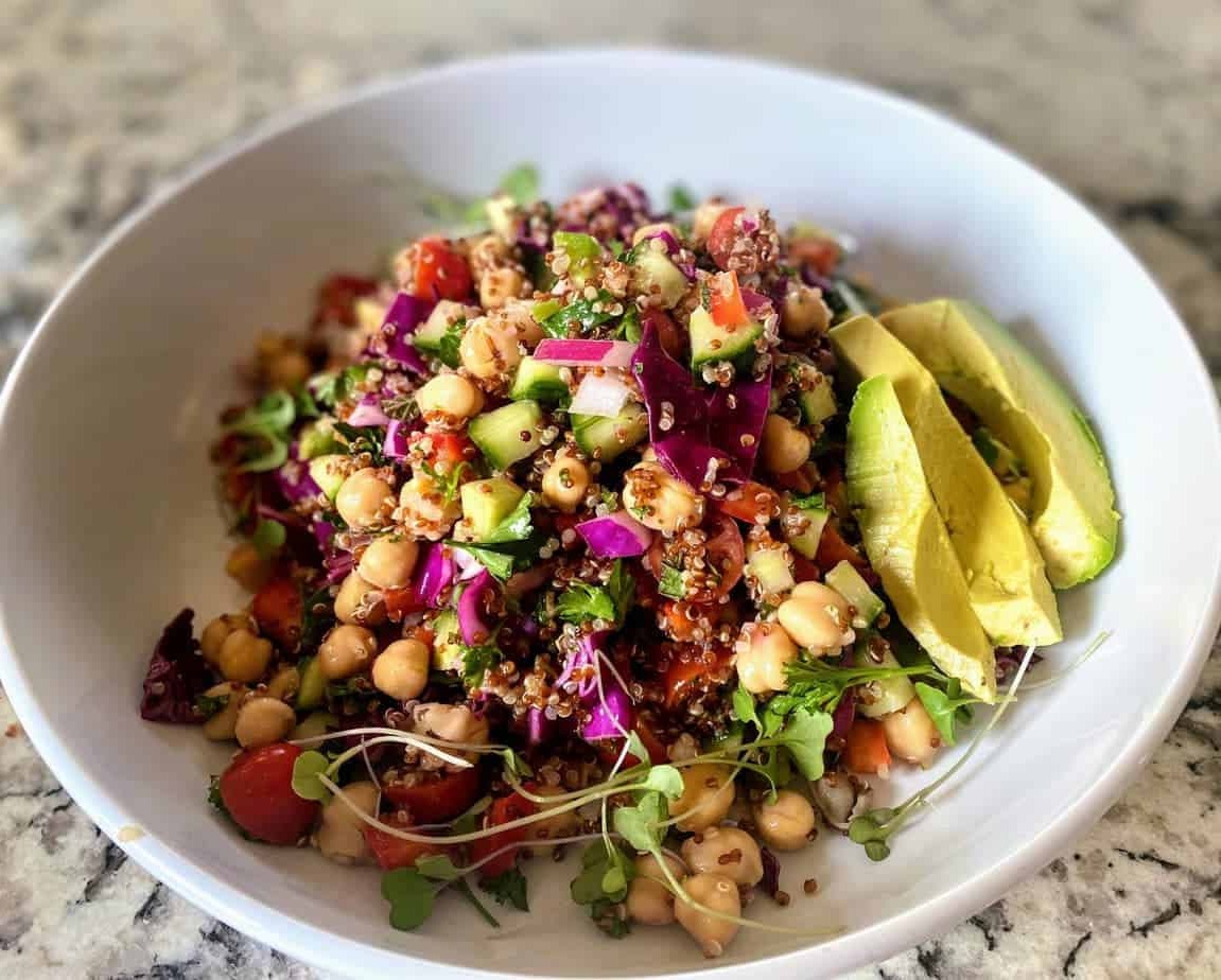 easy gluten free nut free lunch ideas - 7-Quinoa Chickpea Salad-chickpea-quinoa-salad-recipe-1725748511