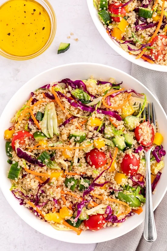 easy cold gluten free lunch ideas - 4-Rainbow Quinoa Salad with Lemon Dressing-Rainbow-Quinoa-Salad-with-Lemon-Dressing-6