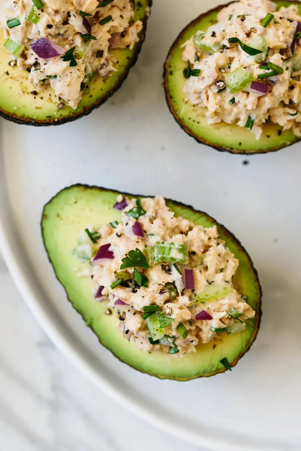 easy cold gluten free lunch ideas - 8-Tuna Stuffed Avocados-Tuna-Stuffed-Avocados-5