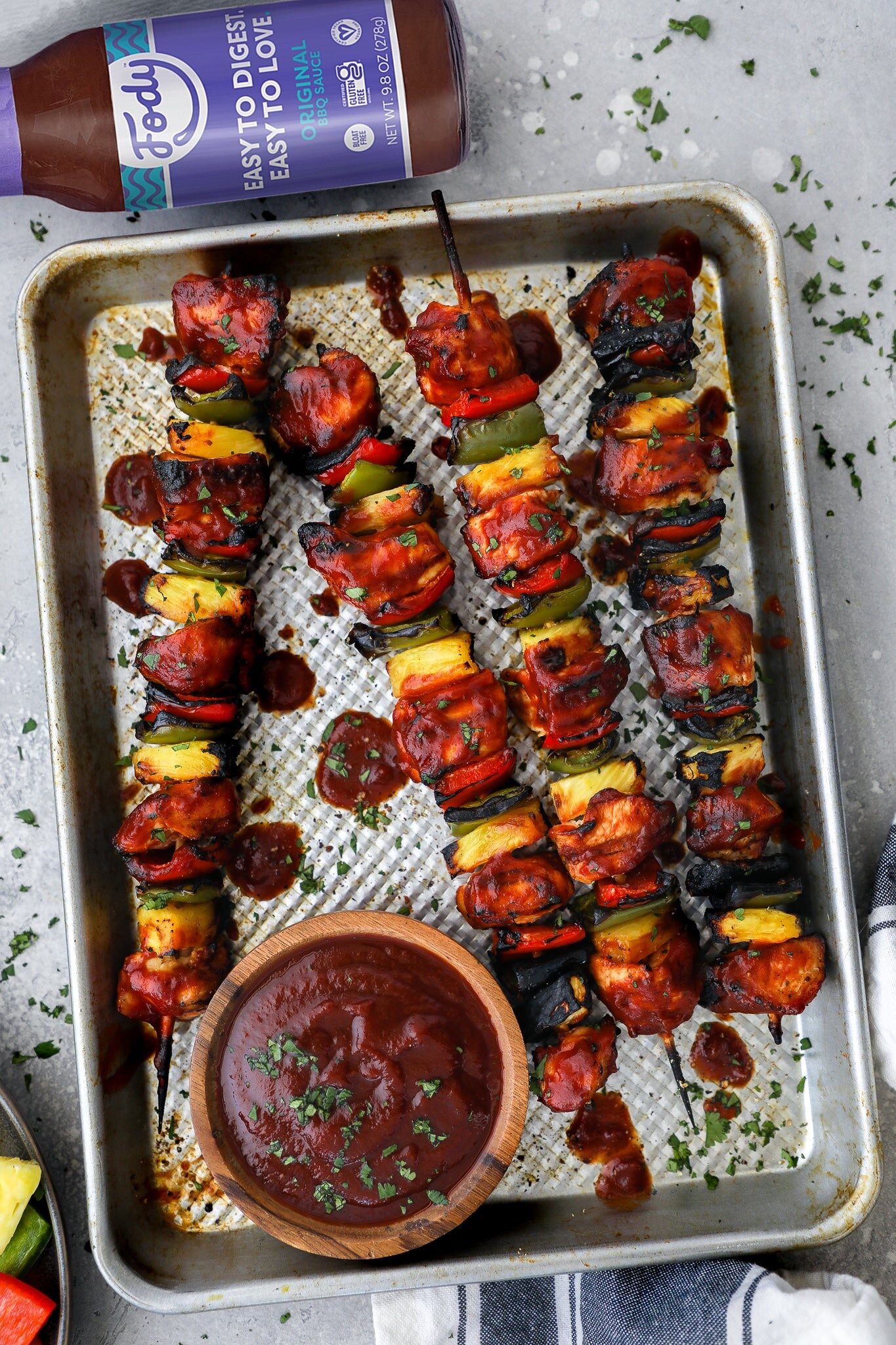 Top Low FODMAP Labor Day Chicken Grill Recipes - 10-Pineapple BBQ Chicken Skewers-PineappleBBQChickenSkewers -v