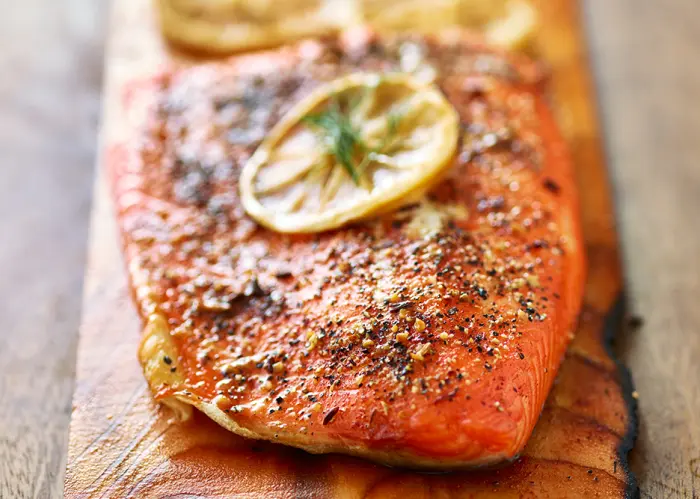 Top Gluten-Free Labor Day Grill Recipes - 4-Cedar Plank Grilled Salmon-kow-cedar-grilled-plank-salmon