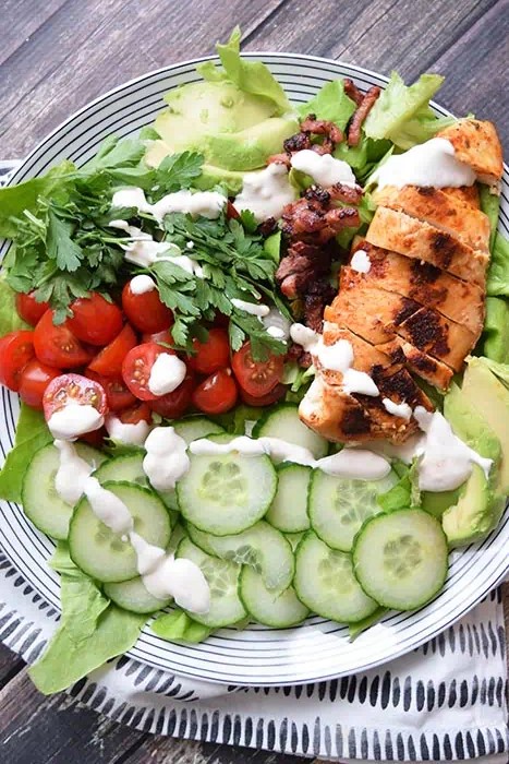 Top Low FODMAP Labor Day Grill Recipes - 5-Low FODMAP Grilled Chicken Salad-gegrilde-kip-salade-3 -v