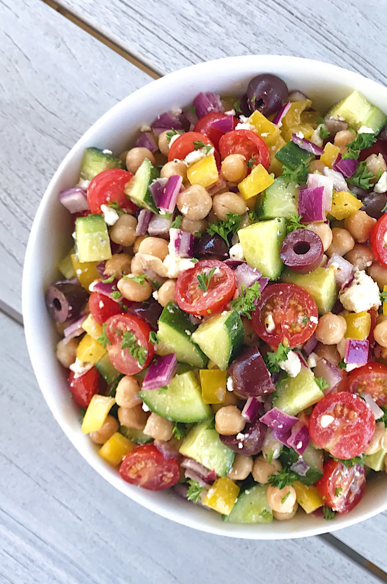 best gluten free salads - 4-Greek Chickpea Salad-298B6D0D-3DB6-4476-BC9C-7EAE4D972B47-1357x2048