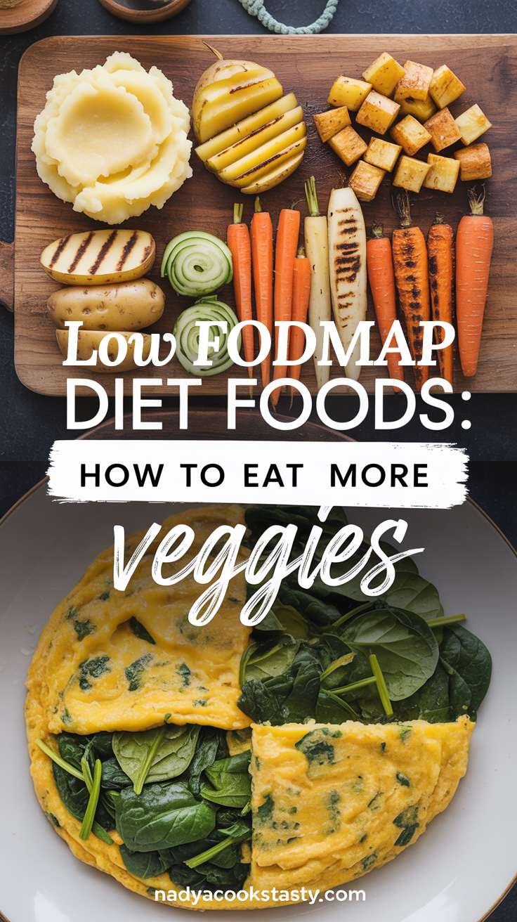 Low Fodmap Diet Foods: How To Eat More Veggies - pin-3-with-title-Try Different Ways of Cooking The Same Veggie-2
