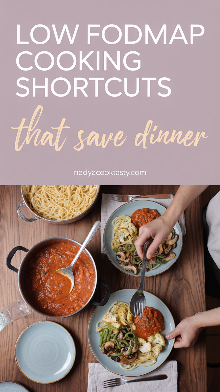 Low FODMAP Cooking Shortcuts That Save Dinner - pin-5-with-title-Cook Once, Finish Twice-3